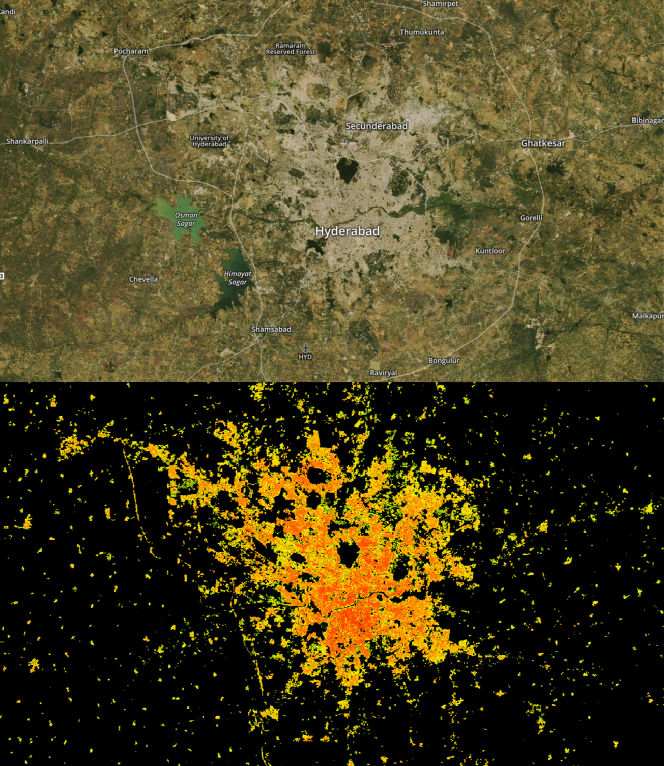 Hyderabad Built-Up Density, 2012